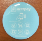 NFC-наклейка с выпуклой поверхностью.